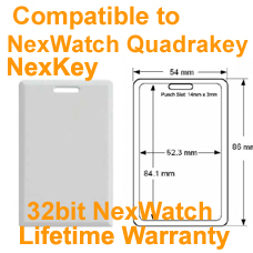 Clamshell Card NexWatch Honeywell Format Compatible with NexKey